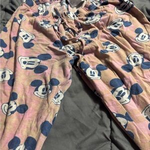 Disney Mickey Mouse Kids Pajama Bottoms - Pink and Blue